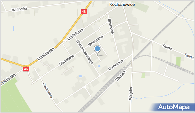 Kochanowice, Słowackiego Juliusza, mapa Kochanowice