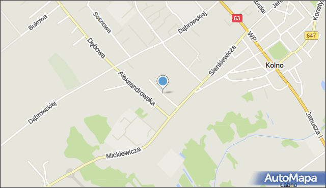 Kolno, Słowackiego Juliusza, mapa Kolno