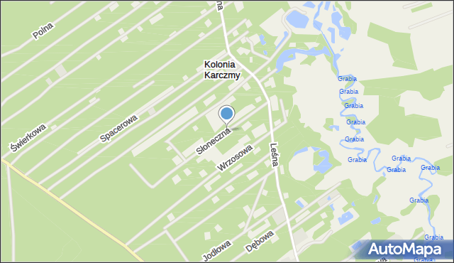 Kolonia Karczmy, Słoneczna, mapa Kolonia Karczmy