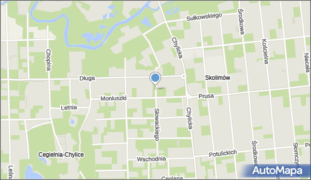 Konstancin-Jeziorna, Słowackiego Juliusza, mapa Konstancin-Jeziorna