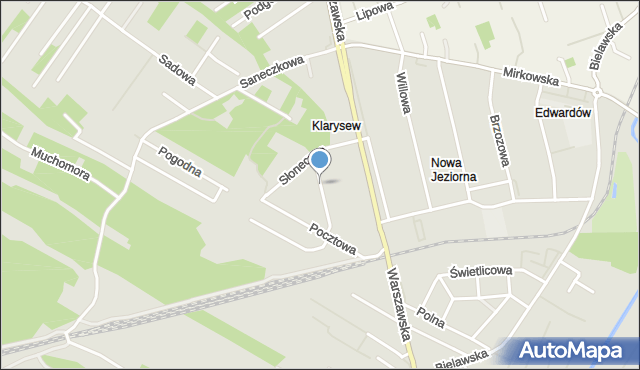 Konstancin-Jeziorna, Słoneczna, mapa Konstancin-Jeziorna