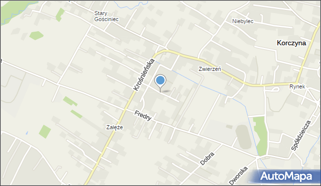 Korczyna powiat krośnieński, Słoneczna, mapa Korczyna powiat krośnieński