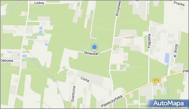 Korzeniówka gmina Tarczyn, Słowicza, mapa Korzeniówka gmina Tarczyn