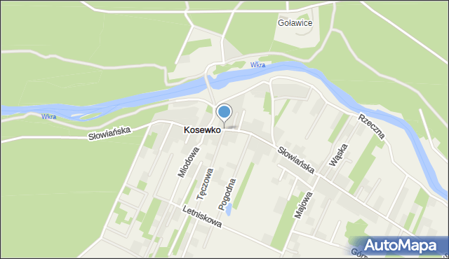 Kosewko, Słowiańska, mapa Kosewko
