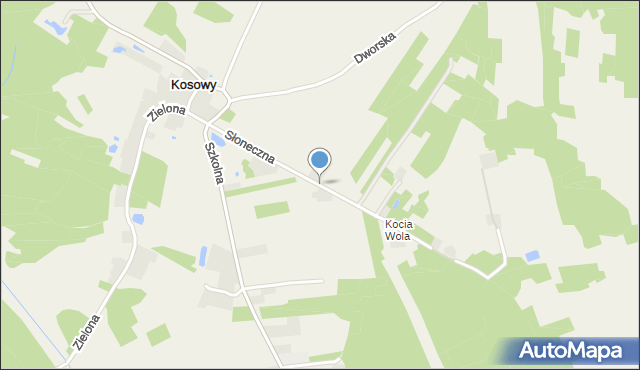 Kosowy, Słoneczna, mapa Kosowy