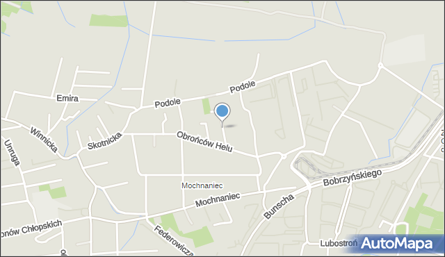 Kraków, Słabego Mieczysława, mjr., mapa Krakowa