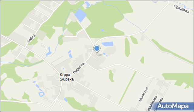 Krępa Słupska, Słoneczna, mapa Krępa Słupska