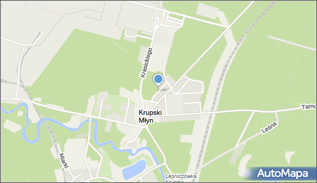 Krupski Młyn, Słowackiego Juliusza, mapa Krupski Młyn