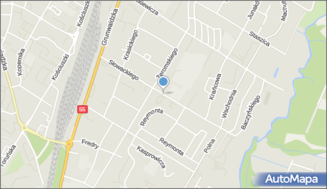 Kwidzyn, Słowackiego Juliusza, mapa Kwidzyn