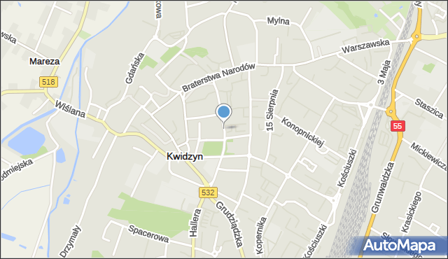 Kwidzyn, Słowiańska, mapa Kwidzyn