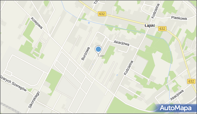 Łajski, Słoneczna, mapa Łajski