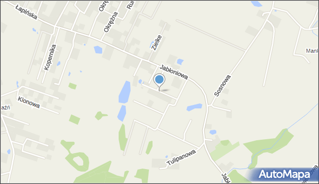 Łapino Kartuskie, Słonecznikowa, mapa Łapino Kartuskie