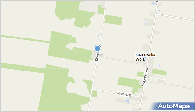 Łaznowska Wola, Słoneczna, mapa Łaznowska Wola