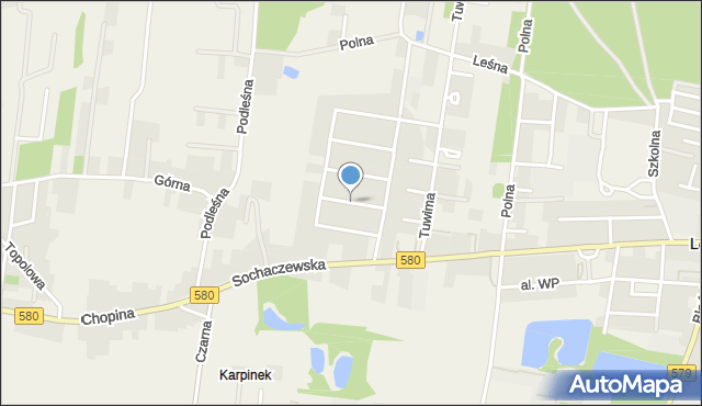 Leszno powiat warszawski zachodni, Słowackiego Juliusza, mapa Leszno powiat warszawski zachodni