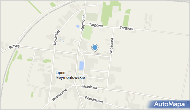 Lipce Reymontowskie, Słoneczna, mapa Lipce Reymontowskie