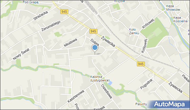 Łodygowice powiat żywiecki, Słowików, mapa Łodygowice powiat żywiecki