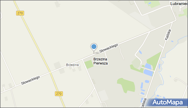 Lubraniec, Słowackiego Juliusza, mapa Lubraniec