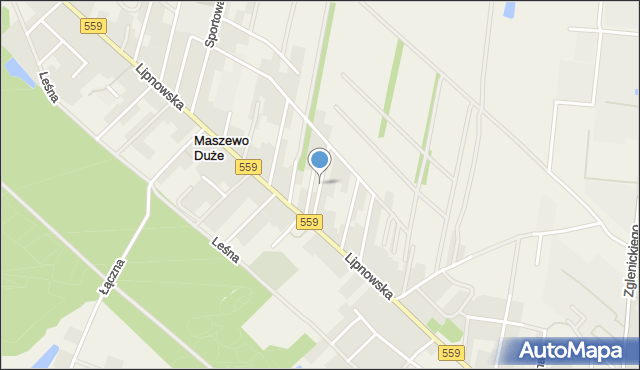 Maszewo Duże, Śliwkowa, mapa Maszewo Duże