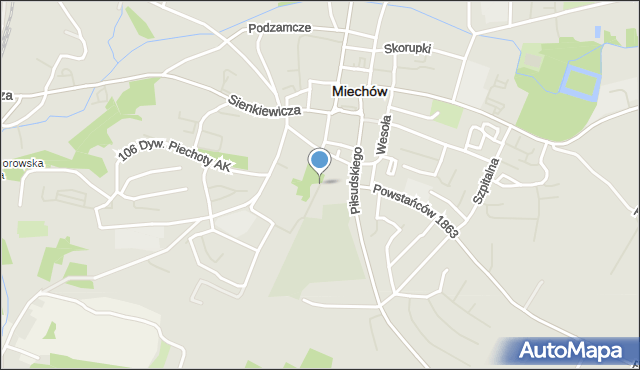 Miechów, Słowackiego Juliusza, mapa Miechów