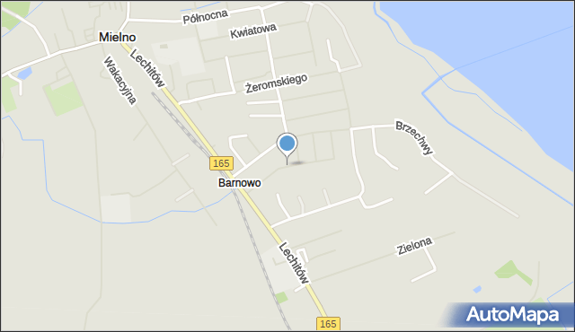 Mielno powiat koszaliński, Słowackiego Juliusza, mapa Mielno powiat koszaliński