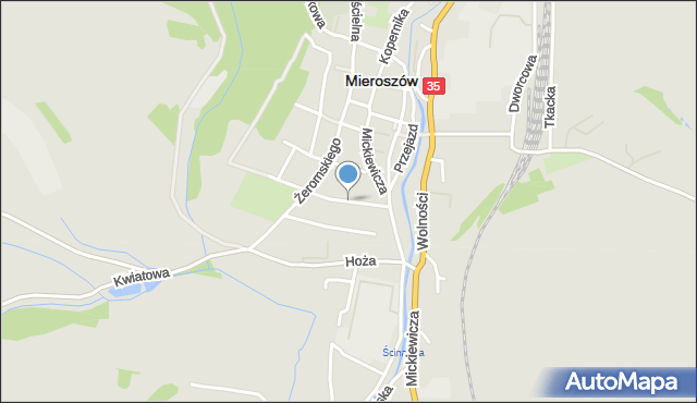 Mieroszów, Słowackiego Juliusza, mapa Mieroszów