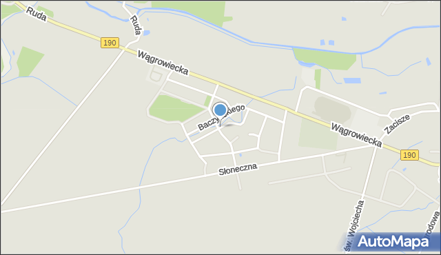Mieścisko powiat wągrowiecki, Słowackiego Juliusza, mapa Mieścisko powiat wągrowiecki