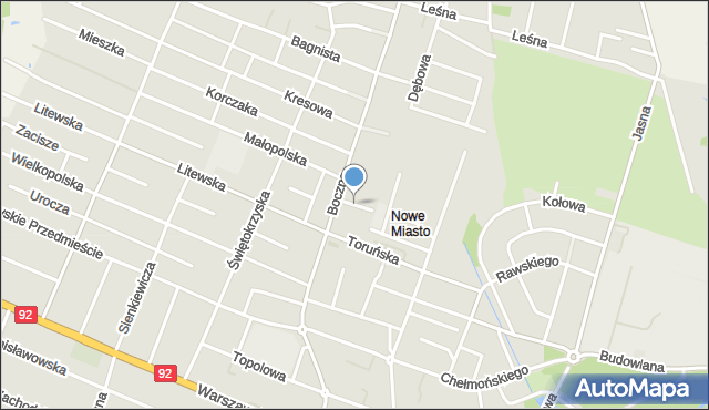 Mińsk Mazowiecki, Słoneczna, mapa Mińsk Mazowiecki