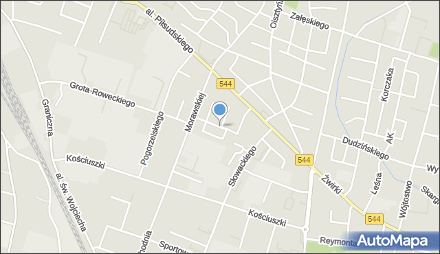 Mława, Ślesickiego Stanisława, ppłk., mapa Mława