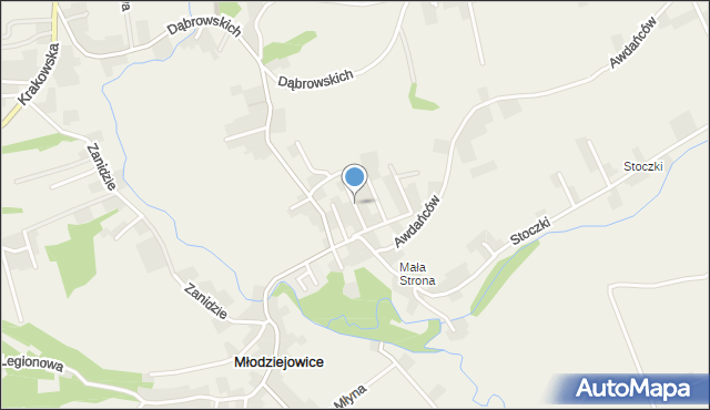 Młodziejowice gmina Michałowice, Słoneczny Stok, mapa Młodziejowice gmina Michałowice