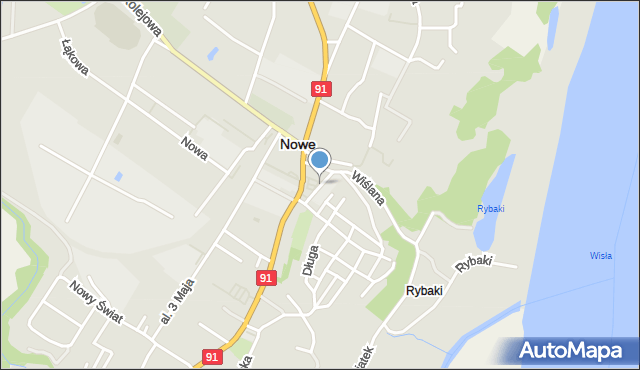 Nowe powiat świecki, Ślusarska, mapa Nowe powiat świecki