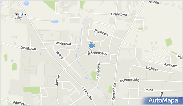 Nowy Tomyśl, Ślósarskiego Floriana, mapa Nowy Tomyśl