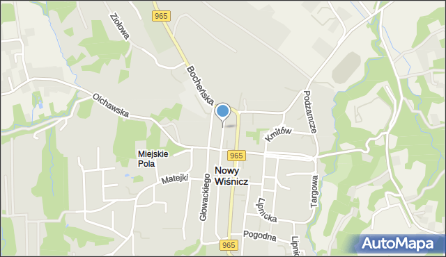 Nowy Wiśnicz, Słowackiego Juliusza, mapa Nowy Wiśnicz