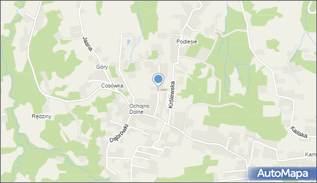 Ochojno, Słowiańska, mapa Ochojno