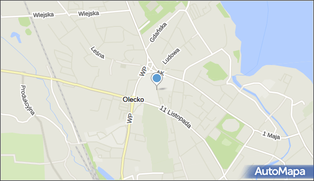 Olecko, Słowiańska, mapa Olecko