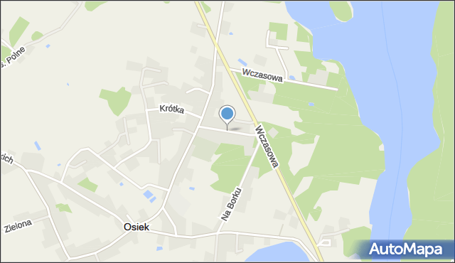 Osiek powiat starogardzki, Słoneczna, mapa Osiek powiat starogardzki