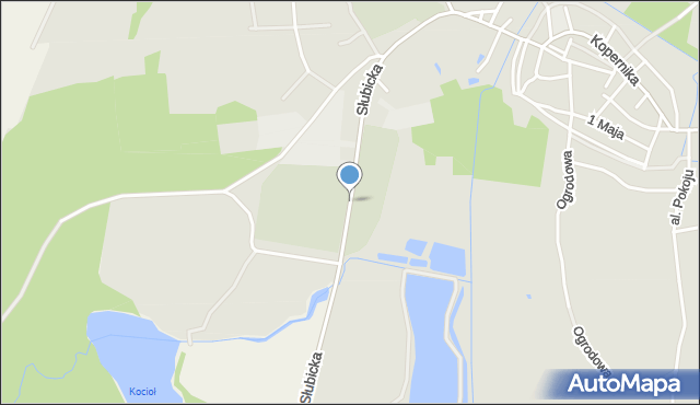 Ośno Lubuskie, Słubicka, mapa Ośno Lubuskie