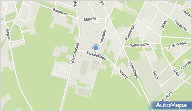 Otwock, Ślusarskiego Tadeusza, mapa Otwock