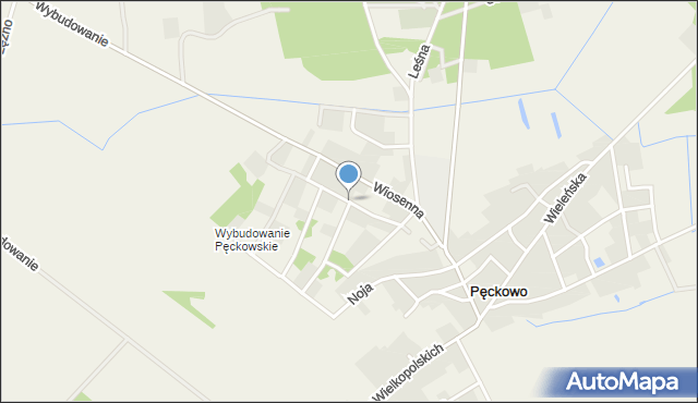 Pęckowo gmina Drawsko, Słoneczna, mapa Pęckowo gmina Drawsko