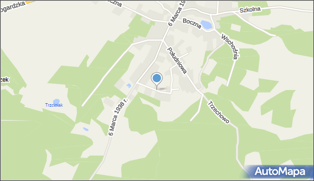 Piece gmina Kaliska, Słoneczna, mapa Piece gmina Kaliska