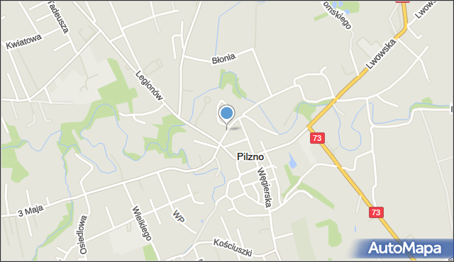 Pilzno, Słowackiego Juliusza, mapa Pilzno