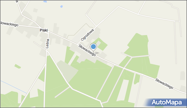 Piski, Słowackiego Juliusza, mapa Piski