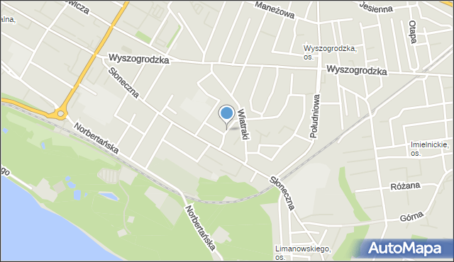 Płock, Słowicza, mapa Płock