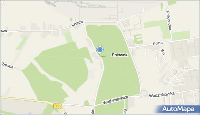 Pniówek gmina Pawłowice, Słowików, mapa Pniówek gmina Pawłowice