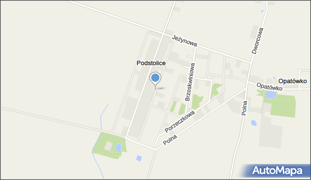 Podstolice gmina Nekla, Śliwkowa, mapa Podstolice gmina Nekla