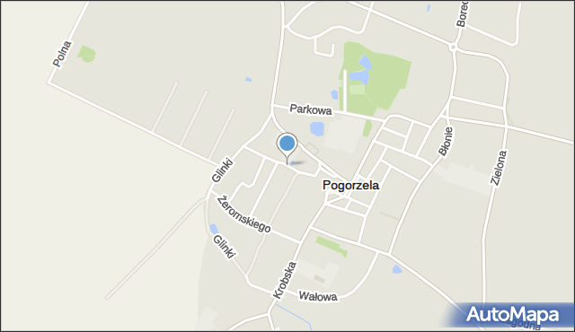 Pogorzela powiat gostyński, Słowackiego Juliusza, mapa Pogorzela powiat gostyński