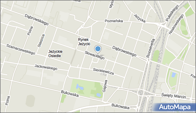 poznan ul slowackiego mapa Słowackiego Juliusza Poznań (Poznań Jeżyce), Ulica, od 60 521 do 