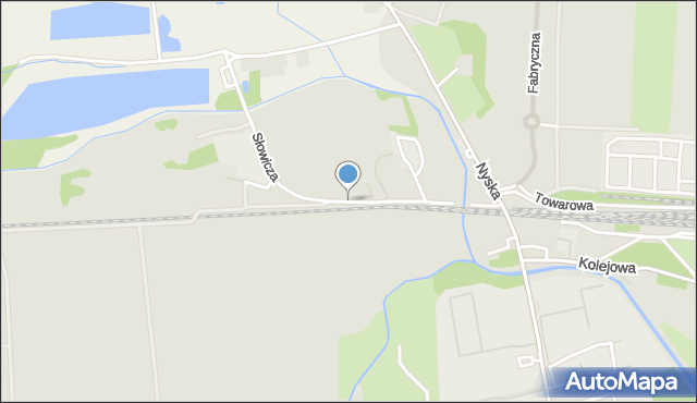 Prudnik, Słowicza, mapa Prudnik