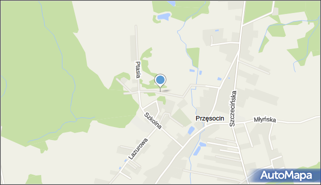 Przęsocin, Słoneczna, mapa Przęsocin