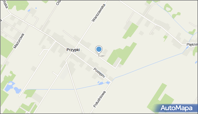 Przypki, Słoneczna, mapa Przypki