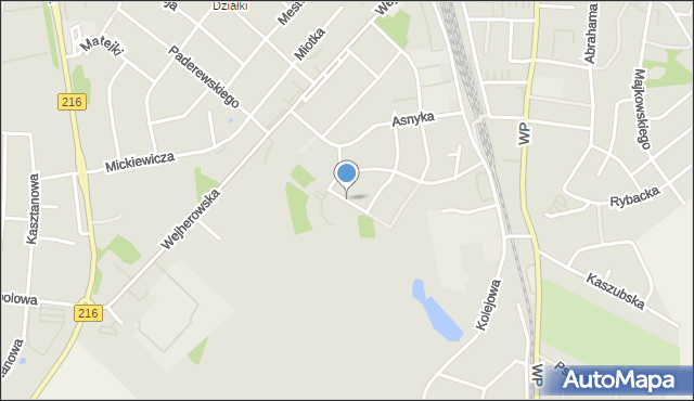 Puck, Ślusarska, mapa Puck